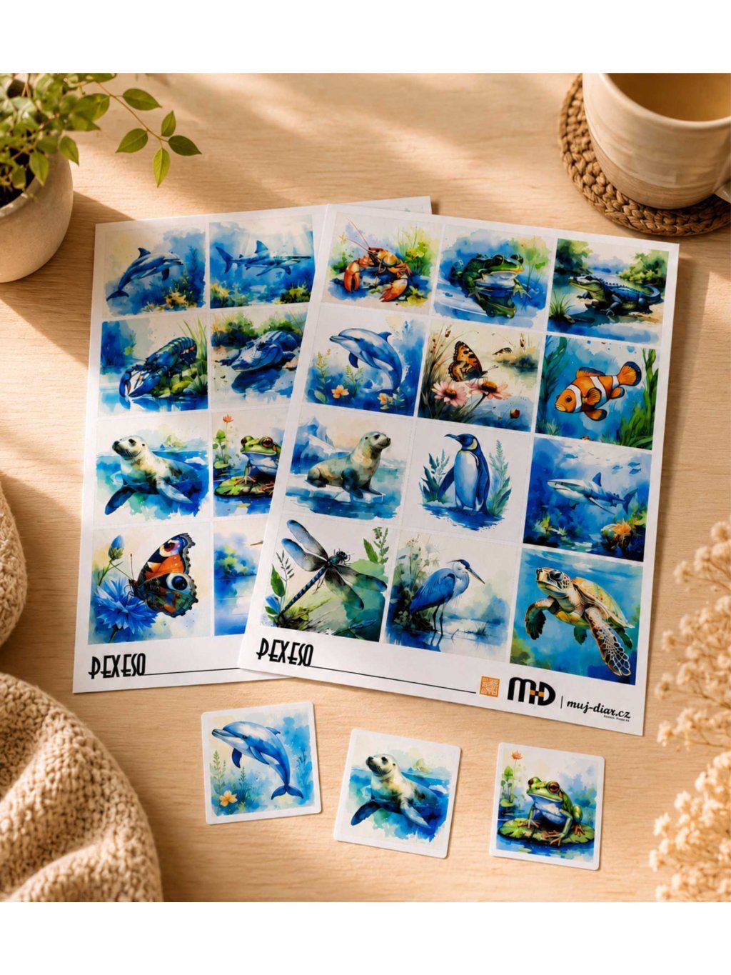 Maxi pexeso Aquarel Collection U vody – fotografie produktu